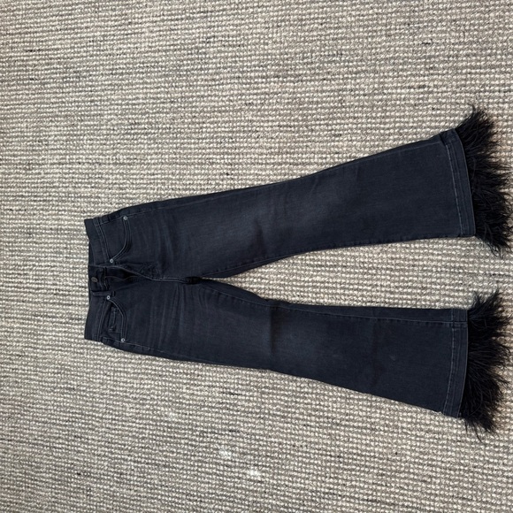 Veronica Beard Black Flare Wide Leg Jeans - Picture 1 of 5